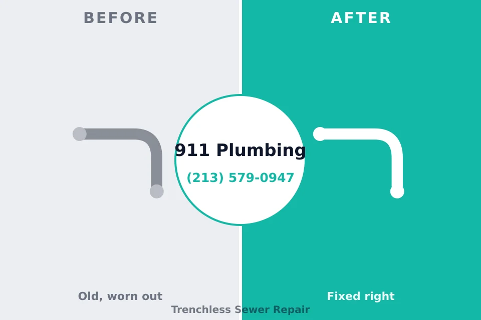 Before and after: plumbing company Southern View, IL